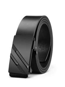 1pc Men's Belt, Fashionable & Versatile Black/Leisure & Business Gold/Youth & Middle-Aged Silver Belt, Suitable For Daily Life, As A Gift For Boyfriends And Elders Summer, School Fall, Autumn, Halloween Autumn-Winter Accessories,Suitable For Teens, Youth,Men,Casual, Outdoor, Athletic, Vacation, Graduation Gifts, Birthday, Daily Wear  Polyurethane(PU)    Metal - 黑色 - 查看 2