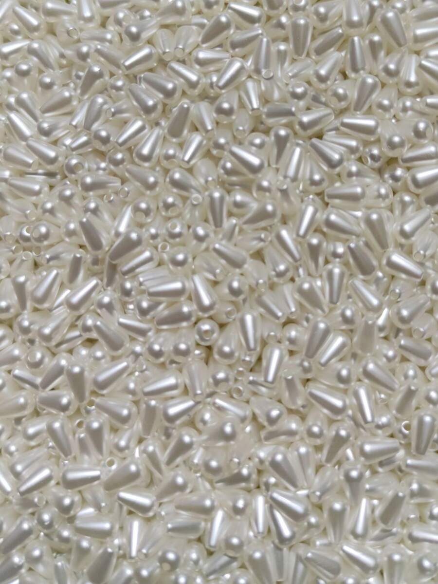 Bead Spacers 100/200 Pcs Shell, Star, Teardrop, Flower And Other Shapes Pearly Jewelry Crafts - Drop - Approx. 6x10mm - View 1