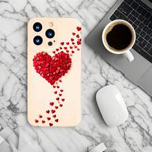 1PC Phone Case,  Heart Shape Red Hearts Pattern , Stylish Phone Case, Phone Decoration, All-around Lens Protection, Creative Small Gift, Funny Gift for Boys and Girls - Schwarz - Übersicht 5