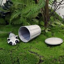 3D-Printed Fully Articulated Raccoon Toy Figurine - Cartoon Style Desktop Ornament - Multicolor - View 1