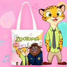 Zootopia Themed Canvas Tote Bag, Apparel Store/Cinema Event Canvas Handbag, Exquisite Small Gift, Birthday/Valentine's Day Gift Option - Multicolor - View 1