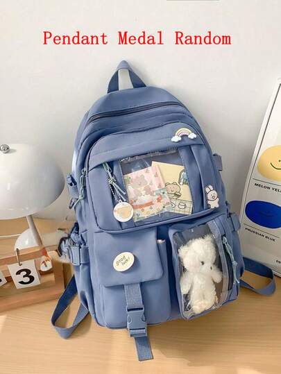 2025 Cute Women Backpacks Waterproof Multi-Pocket Nylon School Backpack For Student Female Girls Kawaii Laptop Book Pack