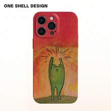 Whimsical Oil-Painting Frog Film Case – Holographic Silver Soft TPU Shell for  17 Pro Max, Universal Fit 16/15/14/13/12/11/XS/8 Plus, Full-Coverage Shock-Proof, Uni- Premium 2025 - Verde - Ver 4