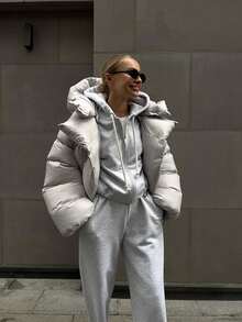 Women Outdoor Winter Coats - Light Grey - View 3