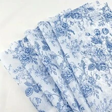 50 piezas de papel de regalo con estampado de flores azules, adecuado para manualidades hechas a mano, embalaje de regalos para fiestas, envolver ramos, embalaje de zapatos y ropa, también adecuado para regalos de cumpleaños o decoraciones para fiestas y bodas - Multicolor - Ver 2
