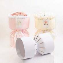 10pcs Bouquet Holder Fixers, Round Bouquet Lining Cardboard, Florist Supplies - White - View 1