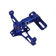 KINGMOTO Porta placas de aluminio CNC para motocicleta universal - Azul - Ver 3