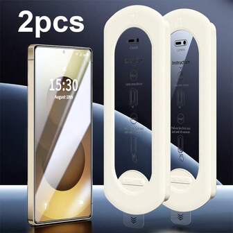 2pcs 9H+ Glass Screen Protector For Samsung Galaxy S25, S24, S23, S22, S21, Featuring Scratch-Resistant, Full Screen Coverage, Anti-Fingerprint Design, And Easy Installation