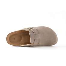 Women's Mules: Adjustable Hook-And-Loop Closed-Toe Clogs. Ultra Lightweight & Comfortable Slip-Ons For Daily Wear, Commuting & Parties. Versatile, Non-Slip & Durable Design. A Must-Have All-Season Fashion Footwear.Women's Apricot All Season Muller Shoes.Women's Suede Clogs With Buckle Closure And Rubber Sole,Apricot Leather Mules Cork Footbed Sandals Potato Shoes. - Lạc đà - Xem 5