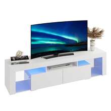 TV Stand, 63 Inch Entertainment Center, Modern TV Console With 2 Drawers For Living Room, LED TV Stand For 60 To 70 Inch TV - trắng - Xem 8