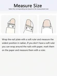 10 片卡罗尔冬季手工按压式美甲 白色圣诞猫眼假指甲 雪花星星蝴蝶结圣诞树美甲用品（1 张果冻贴纸 + 1 个指甲锉） - 淺灰色 - 查看 6