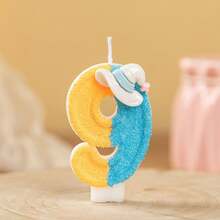 2-Color Blue Witch Hat Numeral Birthday Candles, Holiday Theme Cake Topper, Birthday Party Decorations And Suitable Small Gifts, Creates Holiday Atmosphere