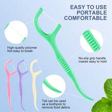 200 Pieces - Fresh Fruit Flavored Dental Floss With 4 Different Flavors, Strawberry, Grape, Orange, And Mint Flavors, Ultra-Fine Dental Floss For Oral Cleaning And Food Residue - Multiple Oral Care, Home And Travel Interdental Cleaning Supplies - Multicolor - View 7