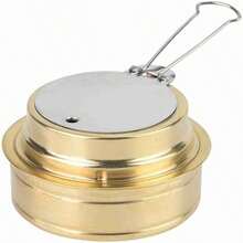 Portable Mini Alcohol Burner for Outdoor Camping, Hiking and Home Use - Ultra Lightweight and Foldable - GRIS - Ver 7