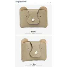 1 étui à cartes de visite en cuir pour femme, petit format fin au design élégant, pratique pour ranger cartes de visite et cartes bancaires, facile à glisser dans un sac à main, idéal pour le bureau et le quotidien. - Rose bonbon - Voir 3