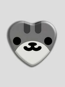 心形徽章，经典时尚徽章/胸针，2D平面设计，高品质金属饰品，适合装饰衣服、帽子、背包，是送给朋友、同学、同事和家人的趣味礼物。 - 彩色 - 查看 9