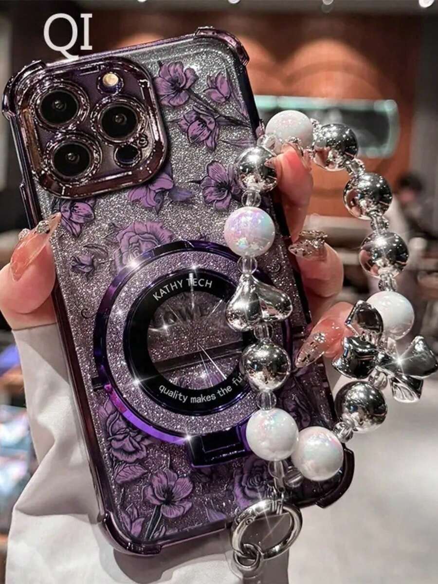(可折叠支架)(银色手镯)兼容 Galaxy A123456789987654321 45G 电镀磁吸防摔透明手机壳,防摔手机壳兼容三星 S25/S24/S23/S22 系列/A 系列,兼容 OPPO,兼容 Redmi,兼容 Moto,兼容 Pixel,兼容 vivo,兼容 OPPO,国际版,非国内版 - 紫色 - 查看 1