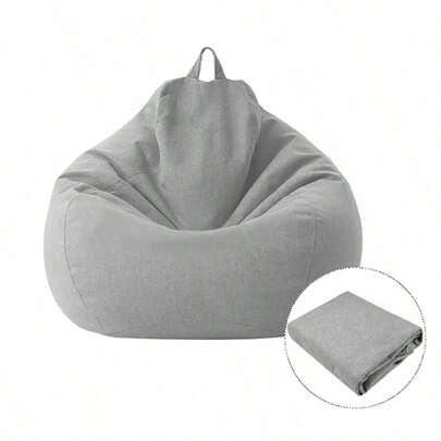 1pc High Quality Soft Fabric Bean Bag Sofa Cover, Solid Color Slouchy Sofa Cushion, Bedroom Living Room Furniture Protector (Excluding Filler), Home Storage & Organization, Bedroom Accessories, Room Decor, Home Decor, Bedroom Decor, Dress, Pants, Shoes, Jeans, Boots, Skirt, Bedroom, Storage & Organization, Home Storage, White T-Shirt, Black Pants, Women Winter Clothing, Dress
