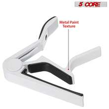 5CORE Capo Acoustic Electric Guitar 6 String Quick And Easy Adjustment Classic Clip - Banjo Mandolin Or Ukulele Capotraste Para Guitarra - CAPO WH 1Pc - White - View 6