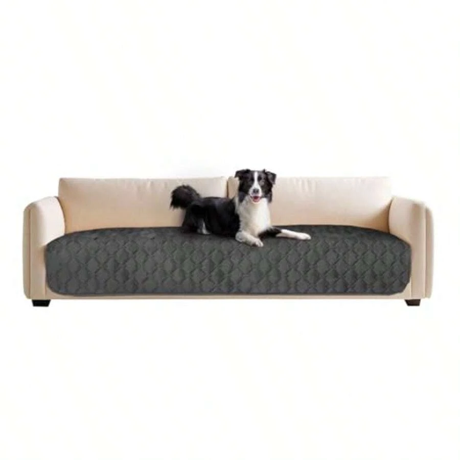 zxr Cubre Sillones Antideslizante Funda para Sillones Impermeable Funda para Sofá de Tela Suave 180 * 75 cm Cubre Sofa Protector de Sala Lavable a Máquina Apto para Familias con Niños y Mascotas89 - Gris - Ver 1
