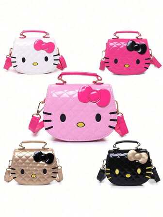Sanrio Hello Kitty Girls Cute Cartoon Waterproof Shoulder Bag, Fashion Anime Handbag, Birthday Gift, Party Gift, Halloween Gift, Easter Gift, Christmas Gift
