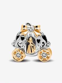 1颗925纯银南瓜汽车造型珠子，适合女士手链、手镯DIY饰品制作及日常穿搭配饰，是女孩的理想之选。