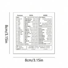 [Quick Reference Guide] Quick Reference Guide | Word/Excel Shortcut Stickers, 3.15-Inch - Compatible With 13-16 Inch Air Pro And M1+ Intel Processors, Essential For Efficient Learning. - Clear - View 10