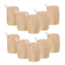 10 Piezas Paquete Esponjas Natural para Lavar Trastes Esponja Vegetal Cepillo para Cocina Multiusos y Biodegradable Limpieza y Reutilizable - Caqui - Ver 1