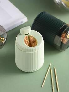 Automatic Pop-Up Toothpick Holder, Luxury Button Toothpick Dispenser, Portable Automatic Toothpick Holder, Home Living Room Toothpick Container, Button Style Automatic Toothpick Storage Box, Suitable For Home, Living Room, Kitchen, Dining Room