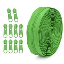 177.16-Inch Zipper With 10 Zipper Pulls, 5# Nylon Colored Zipper, 20 Color Options, Matching Zipper Pulls, Suitable For Clothing, Outerwear, Luggage, Bags, DIY Crafts And More - 5# Solid Color Nylon - View 43