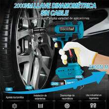 Llave De Impacto Inalámbrico Con Sin Escobillas 2 Baterías,almacen local - Azul - Ver 4