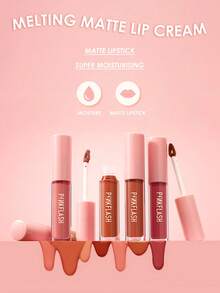 PINKFLASH 亮泽唇膏 - 光泽妆效，滋润保湿，持久显色，轻盈配方，不粘腻 - R04 - 查看 9