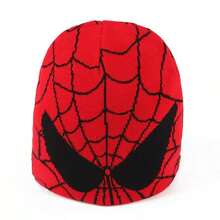 Marvel Spider-Man Embroidered Pom Pom Beanie, Knit Hat, Party Hat, Warm & Soft Knitted Hat For Boys, 20.5-23.2 Inches