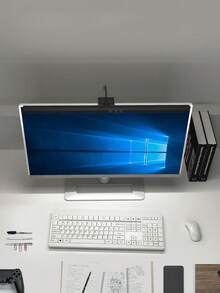 1 đèn LED bất đối xứng cho laptop, đèn kẹp màn hình, có thể gắn lên màn hình máy tính, hẹn giờ tự động tắt sau 60 phút, có thể điều chỉnh độ sáng, chế độ đọc nhanh, 3 nhiệt độ màu, cắm điện. - Nhiều màu - Xem 5