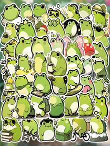 54 PIEZAS/63 PIEZAS Paquete de pegatinas de papelería estética en estilo pastel - Tema de nubes/sakura/estrellas de estilo kawaii, suministros para scrapbooking a prueba de agua de PET para diarios, portátiles, fundas de teléfono, regalo para niñas, pegatinas de para el regreso a la escuela 2026 - Multicolor - Ver 10