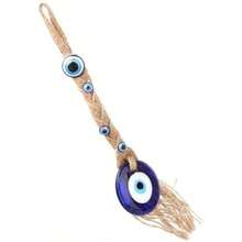 Hztyyier Amuleto Turco Clásico Azul Mal de Ojo de la Buene Suerte con Adornos Colgantes para la Buena Suerte para Decoración de la Pared de la Sala de Estar(default) - Multicolor - Ver 2