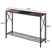 Compact Console Table, Small Sofa Table with Shelf, Entryway Display Stand for Hallways, Bedrooms, Living Rooms, and Farmhouse Decor Credenza, Credenza recibidor de Madera de Capas Gris, Estilo Moderno Mesa de Entrada, Fácil de Montar Mesa recibidor, Las Dimensiones de la Mesa recibidor Entrada Son 106 * 30 * 77(CM) Consola Estrecha de Madera Reciclada 106cm Mesa Pequeña para Entrada, Mesa Delgada para Sofá en Pasillo o Sala Negra - Arce - Ver 7