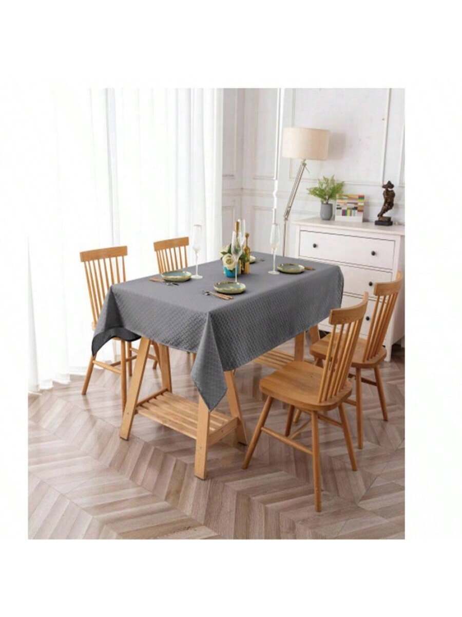 mantel rectangular de color gris de alta durabilidad de 140cm*180cm