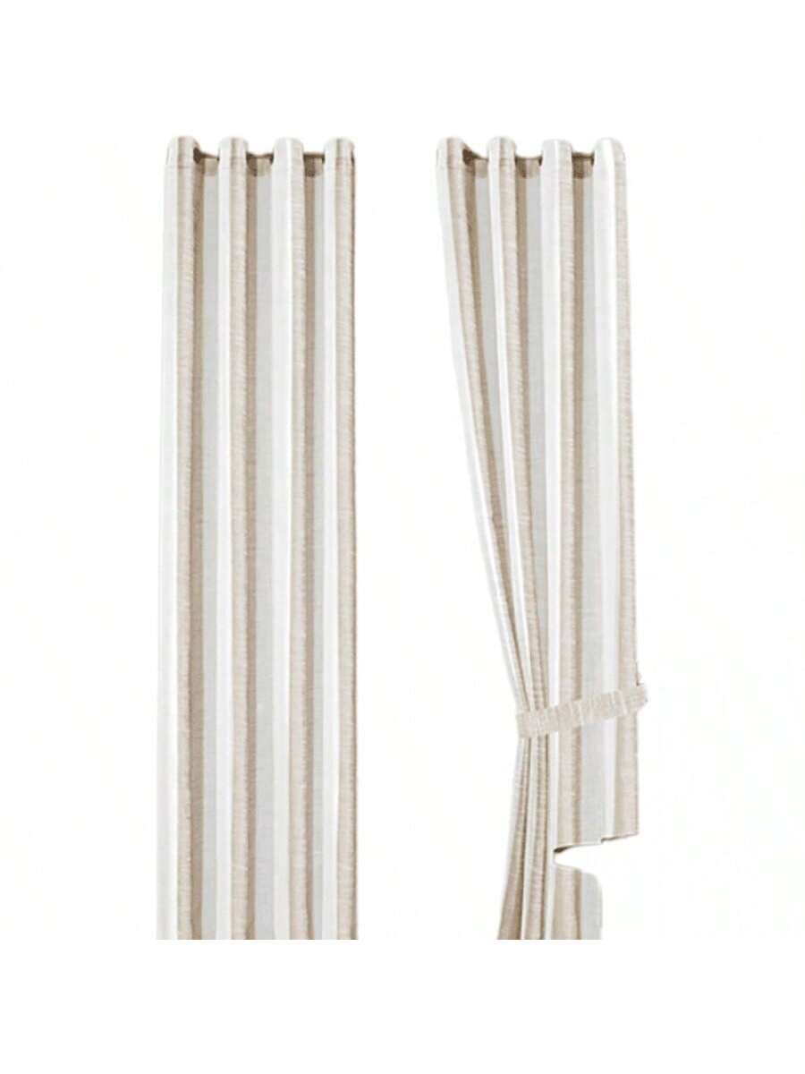 Cortinas transparentes color cafe claro de alta durabilidad de 140cm*225cm, CORTINA 1 PZ