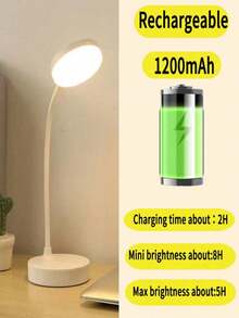 360° Adjustable Gooseneck Design USB Lamp With 3-Color Dimming (White/Neutral/Warm Light), Multifunctional As Phone Holder, LED Eye-Care Desk Lamp For Office, Study, Home, Bedroom