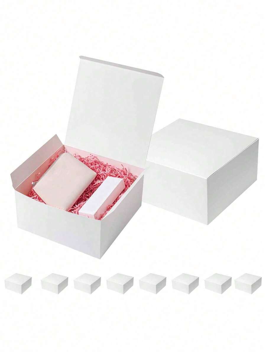 Gift Box With Lid, White Cardboard Gift Box For Bride, Bridesmaid, Proposal, Suitable For Gifts, Christmas, Weddings, Graduations, Holidays, Birthdays, And Craft Packaging - White - View 1