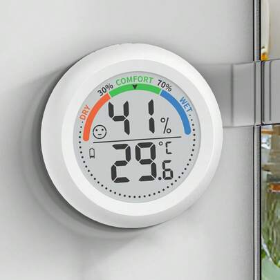 High Precision Indoor Thermometer And Hygrometer - Digital Wall-Mounted Display, Electronic Display Screen Clearly Shows Temperature And Humidity. Essential Home Gadget To Track Indoor Climate In Real-Time.