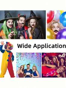 Black Artificial Beards Per Pack , Photo Props And Party Supplies, Parties, Weddings, Father's Day, Cosplay Beard Props,Random Shipment - Multicolor - View 4