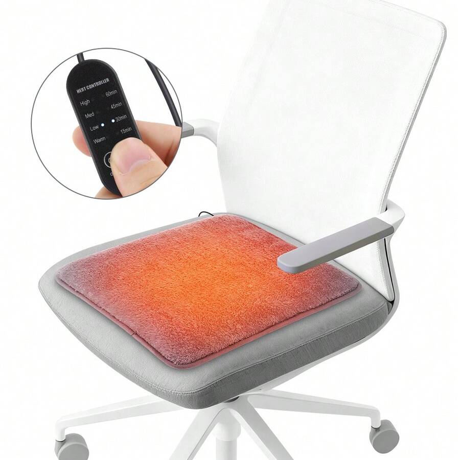 Hailicare Cojín de asiento con calefacción con puerto USB, 4 niveles de temperatura, calentamiento rápido, 4 ajustes de temporizador, cómodo y no sofocante, adecuado para el hogar/camping al aire libre/oficina/automóvil/interior de la caravana, regalo navideño - Gris - Ver 1