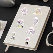 50 buc autocolante drăguțe cu desene animate cu animale, design pastelat roz moale cu iepurași, autocolante decorative pentru telefon, plicuri, scrapbooking - Baby Pink - Vizualizare 9