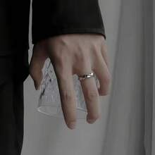 Anillo de Tira deöbius para Hombres y Mujeres Diseño de Dedo Índice - platino - Ver 3