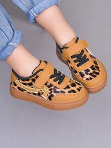 1 Pair Unisex Flat Leopard Print Sneakers, Soft Sole Non-Slip Casual Shoes, Fashion Versatile Student Sneakers Suitable For Spring, Summer, Autumn, Winter - Camel - View 8