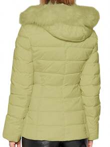 Shendy Vendy Women's Short Corduroy Jacket With Sherpa Lining - MODEL 154 CREAM - View 2