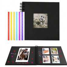 1pc Scrapbook Album, Kraft Paper Scrapbook Album, Suitable For Wedding Guest Book, Anniversary Album, Gift, Graduation Album, Family DIY Scrapbook, Craft Paper DIY, Christmas, Thanksgiving, New Year Gifts - Photo Album Of My Childhood (pink) - View 3