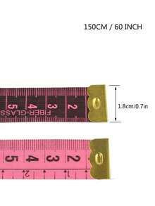 1/3卷随机颜色现代缝纫卷尺，双面柔软测量，适合DIY缝纫，可测量包括周长在内的各种尺寸，是送给女士、母亲、朋友、女朋友和男朋友的理想礼物。非常适合生日、婚礼、周年纪念日、情人节、感恩节和新年惊喜。这款卷尺几乎完美。 - 彩色 - 查看 3
